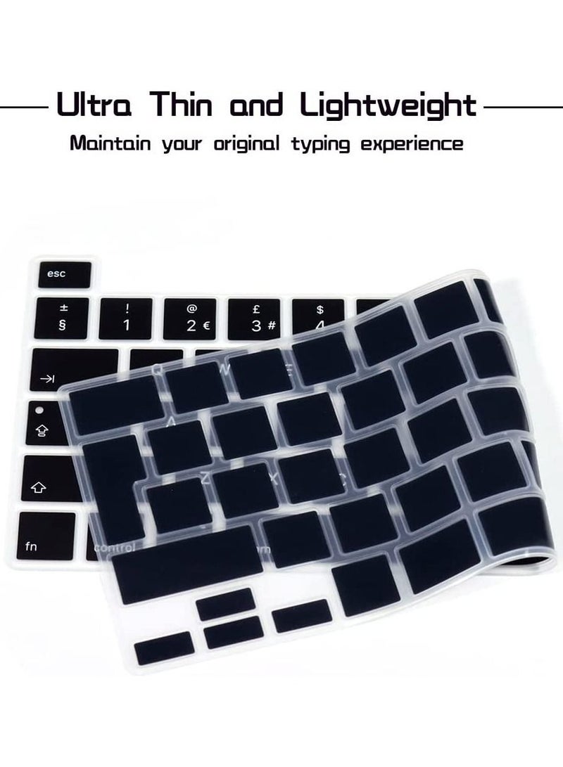 AMM UK Layout English Protective Keyboard Cover For MacBook New Pro 13 and 16-Inch Black - Image 5