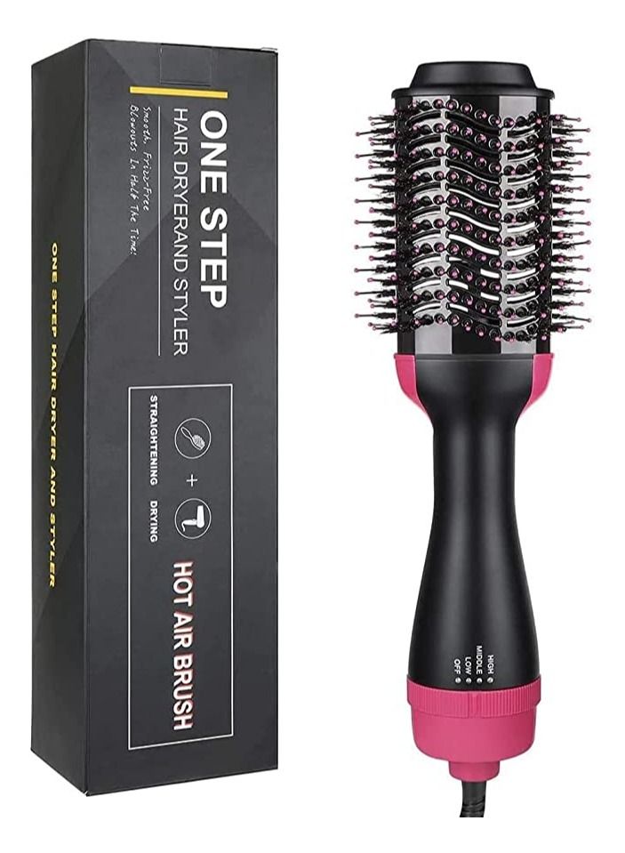Hair Dryer Brush and Hot Air Brush, Bvser Air Hair Brush 3 in 1 One Step Hair Dryer and Styler Volumizer for Rotating Straightening, Curling, Salon Negative Ion Ceramic Blow Dryer Brush - Image 1