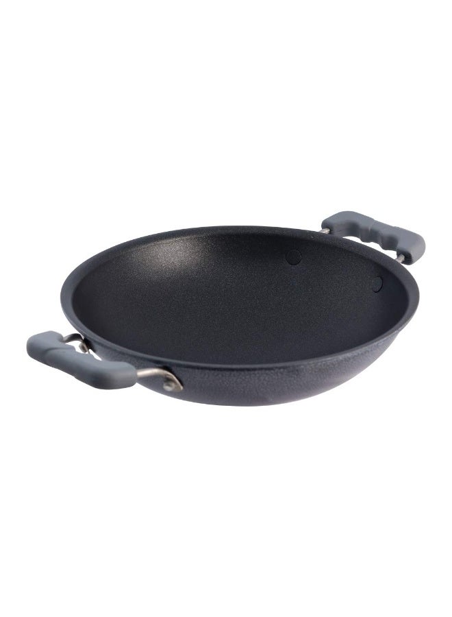 Wonderchef Appachetty Breakfast Pan with Lid | Nonstick Cookware | Appachatty | Chetty Pan | Appam Patra | Round Bottom Kadai | 3mm Thick | Black 22 cm | 1 Year Warranty - Image 2