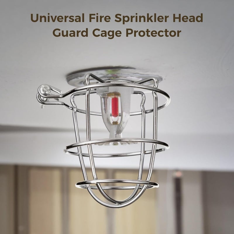 Fire Sprinkler Safety Covers, 6 Metal Guards with Clamp Mounts, 15 Mm Compatible, Reinforced Impact Protection for Sprinkler Heads - Image 2