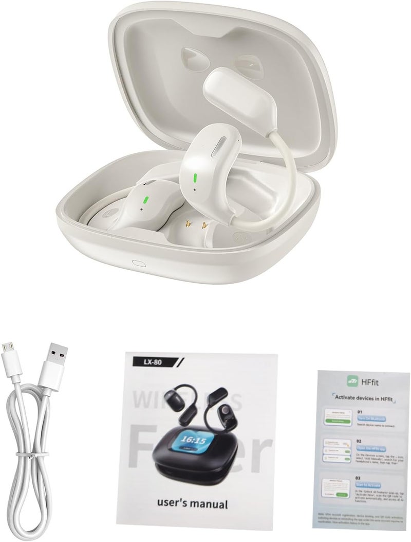 RiToEasysports Wireless Earbuds, Real Time Translation 130 Languages Bluetooth 5.4 Translator Earbuds 6H Playtime for Travelers Business Professionals Fitness Enthusiasts Language Learners - Image 1