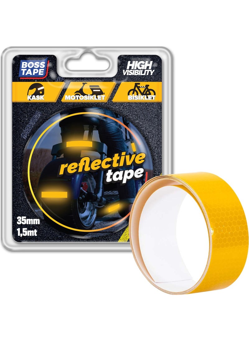 Reflective Cat Eye Tape Shining When Light Comes Yellow Width: 35mm Length: 1.5m Motorcycle Bicycle Trailer - pzsku/Z0586714F7348BD0839DDZ/45/_/1728047083/e2f14dab-6c75-4bb4-99c4-f1da9838c242