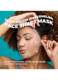 Vitamasques Electrolyte Watermelon Face Sheet Mask Hydrating Korean Face Mask With Hyaluronic Acid For Plump & Moisturized Skin Natural & Biodegradable Vegan Free From Parabens & Gluten  - Image 3