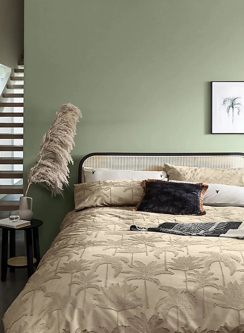 Marks & Spencer Cotton Rich Palm Jacquard Super King Bedding Set