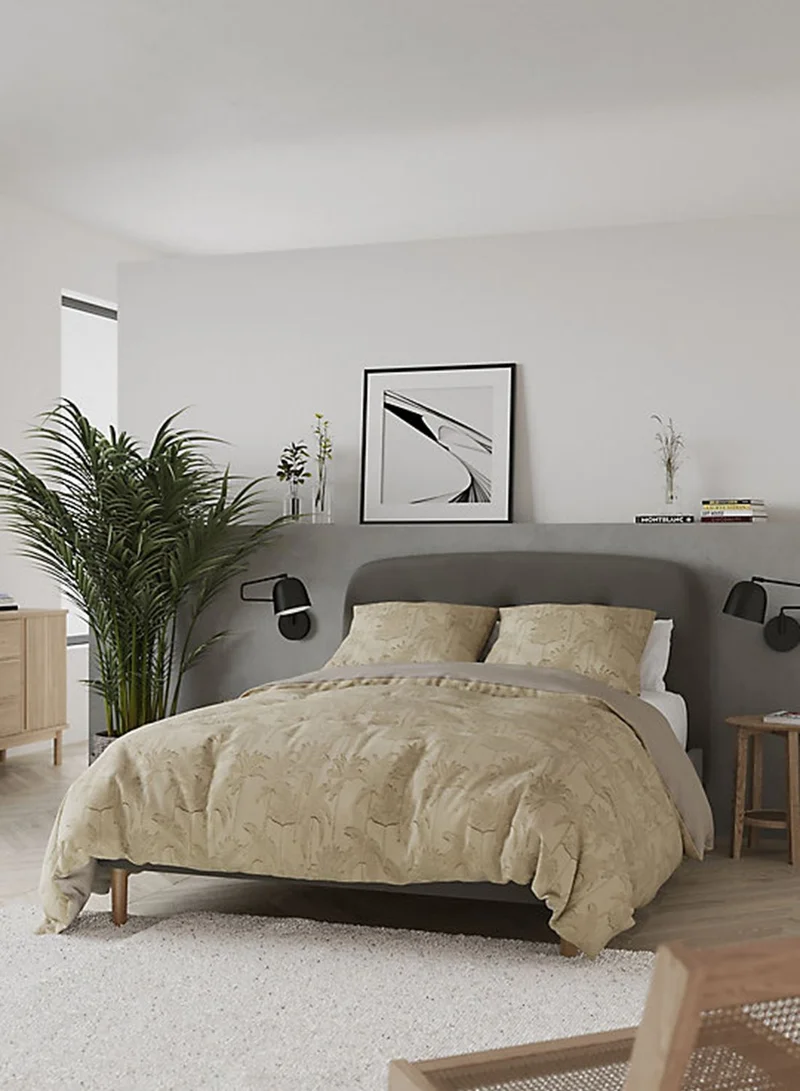Marks & Spencer Cotton Rich Palm Jacquard Super King Bedding Set