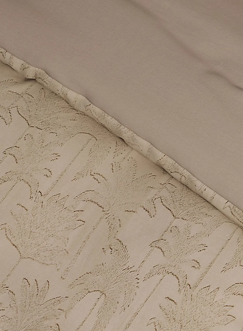 Marks & Spencer Cotton Rich Palm Jacquard Super King Bedding Set