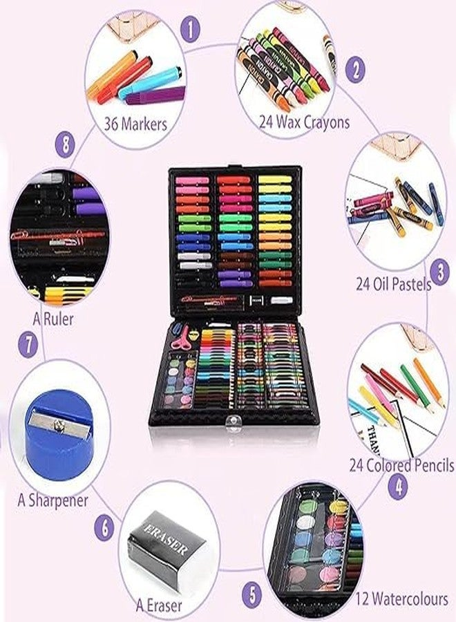 MANVI Color Set For Kids, Watercolor Pens, Drawing Art Kit, Brush Set Gift Boxes,Markers Art Drawing Kits,Prefect Gift for kids (150 Pcs Color Set) - Image 3