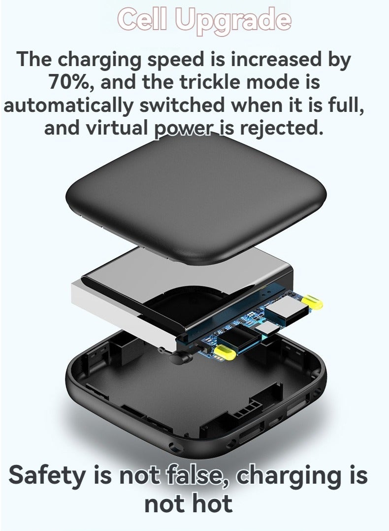 20000 mAh portable power bank creative high-looking mini large capacity fast charging power bank (black) - Image 3