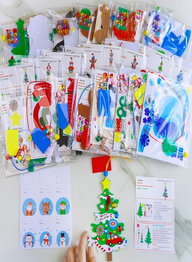 Winlyn 24 Sets 8 Designs Christmas Craft Kits Winter Crafts DIY Holiday Ornaments Decorations Art Sets Festive Foam Stickers Arts and Crafts for Kids Home Classroom Activities Party Favors - Image 3