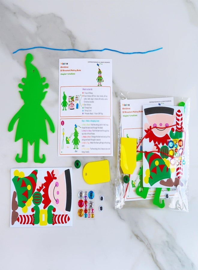 Winlyn 24 Sets 8 Designs Christmas Craft Kits Winter Crafts DIY Holiday Ornaments Decorations Art Sets Festive Foam Stickers Arts and Crafts for Kids Home Classroom Activities Party Favors - Image 2
