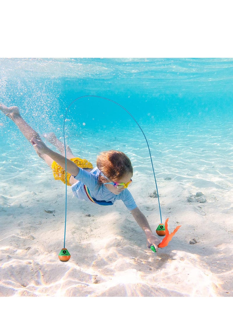 SYOSI Diving Pool Toys Set Diving Doors Seaweeds Swimming Dive Toy Pool Toys Water Games Training Gift for Pool Games Party Favors Diving Training Toy 6 Pieces - Image 2