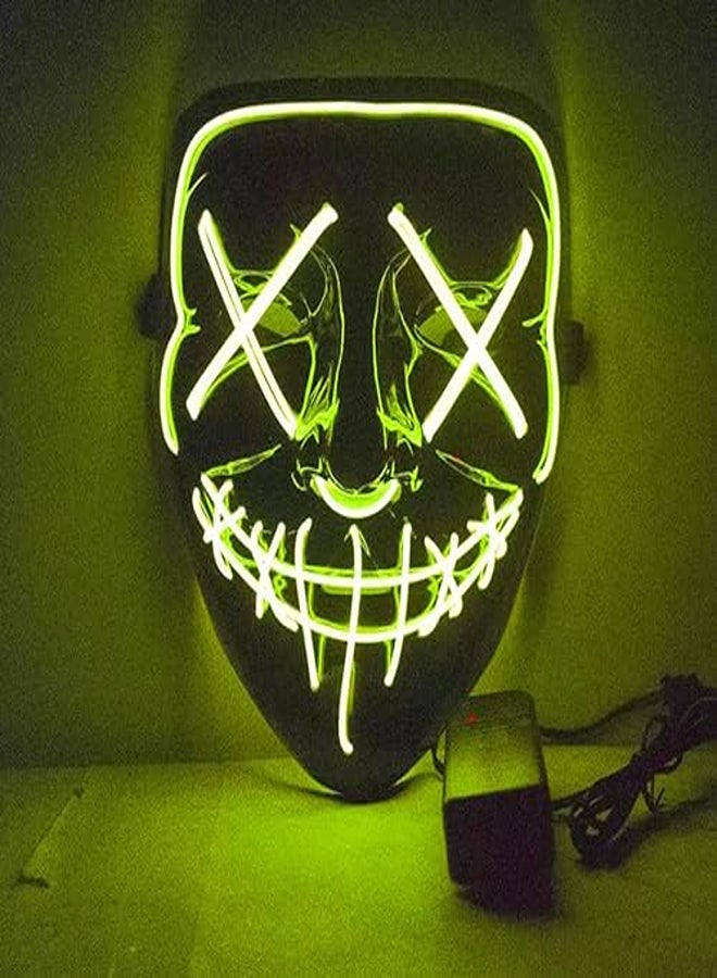 Ghostface Scream LED Mask – Neon Light-Up 3-Mode Halloween Mask for Adults & Kids - Image 1
