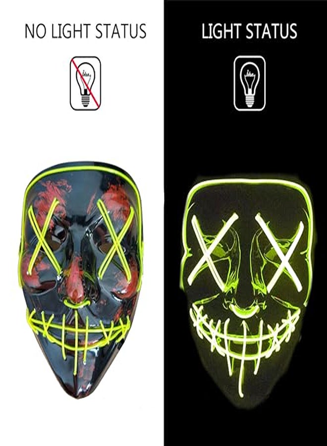 Ghostface Scream LED Mask – Neon Light-Up 3-Mode Halloween Mask for Adults & Kids - Image 2