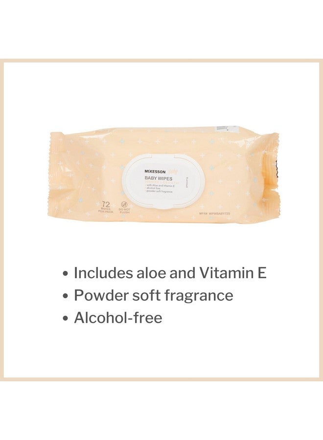 McKesson McKesson Baby Wipes - Scented with Powder Soft Fragrance, Contains Aloe and Vitamin E - 6.8 in x 7 in, 72 Wipes, 1 Pack - Image 1