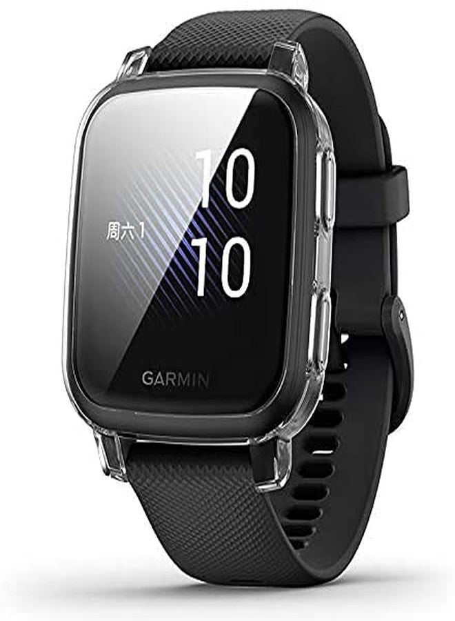 سومان مجموعة Suoman ثلاثية لحماية شاشة ساعة Garmin Venu Sq/Venu Sq Music الذكية، واقي شاشة شفاف عالي الوضوح، غطاء حماية كامل من مادة TPU - شفاف + شفاف + شفاف - Image 4