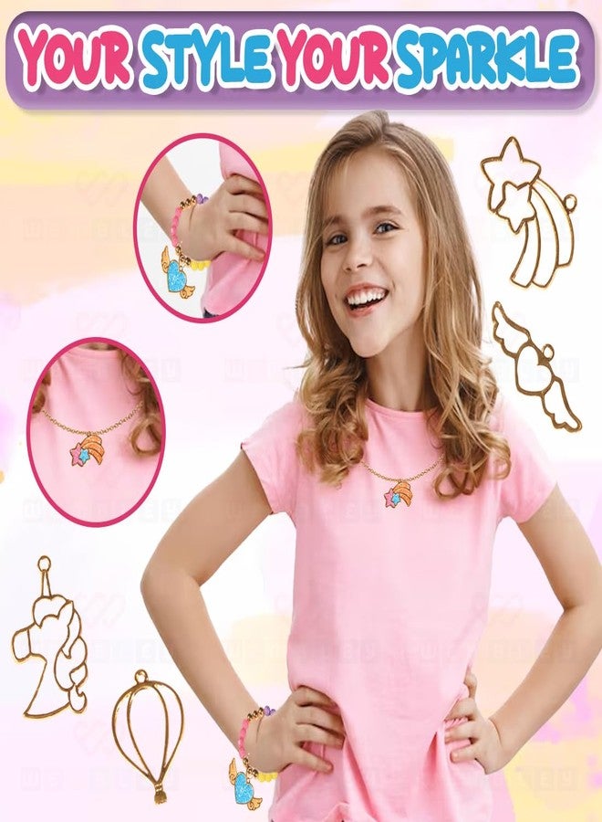 Wembley Bracelet Making Set for Girls Sparkling with Colorful Beads Jewellery Making DIY Kit for Kids | Birthday Gift for Girls Above 7 Years | Friendship Band Bracelet Kit for Kids Age 12-15 - Image 4