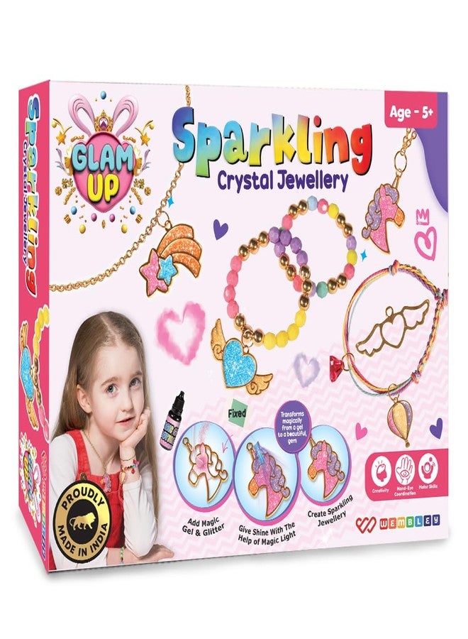 Wembley Bracelet Making Set for Girls Sparkling with Colorful Beads Jewellery Making DIY Kit for Kids | Birthday Gift for Girls Above 7 Years | Friendship Band Bracelet Kit for Kids Age 12-15 - Image 1