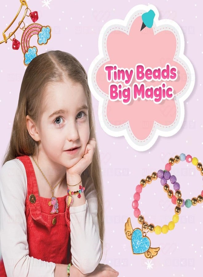 Wembley Bracelet Making Set for Girls Sparkling with Colorful Beads Jewellery Making DIY Kit for Kids | Birthday Gift for Girls Above 7 Years | Friendship Band Bracelet Kit for Kids Age 12-15 - Image 3