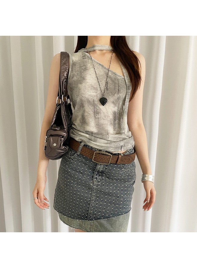 pincai Vintage Ethnic Print Elegant Women's Belt, Unique Design, Accessory For Dresses And Jeans, Casual Leather Strap - Image 4