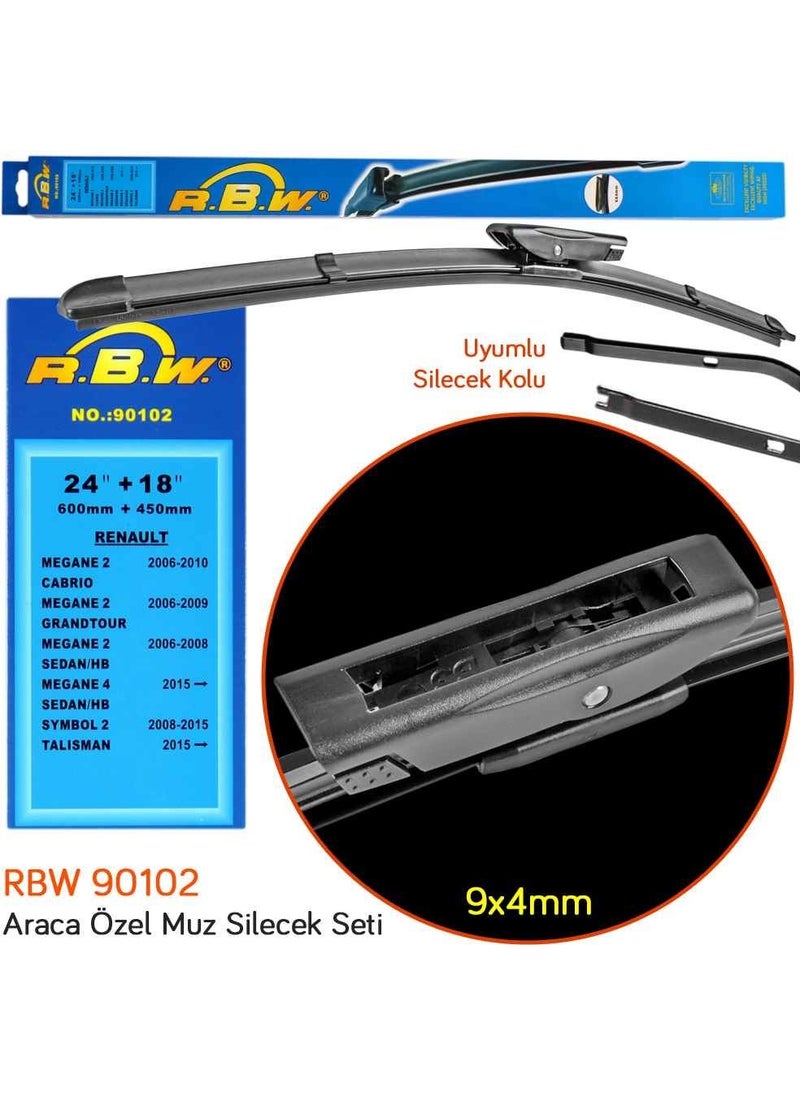 RBW 90102 Renault Symbol 2 2008-2015 Front Wiper Set  - Image 3
