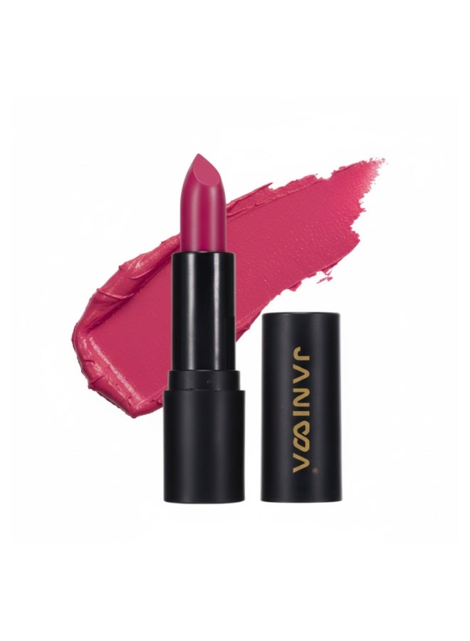 JANIWA Pink Berry Soft Matte Lipstick – Moisturizing Pink Lip Color, Lightweight Creamy Lipstick for Women, Smooth Velvet Finish Lip Makeup - Image 1