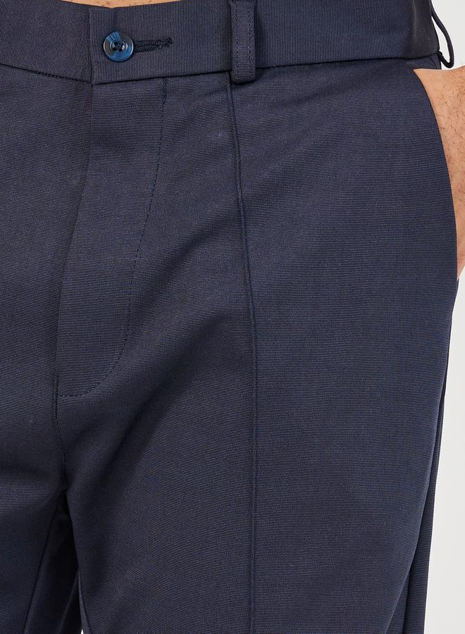 Styli Front Pintuck Knit Slim Fit Pants  - Image 3