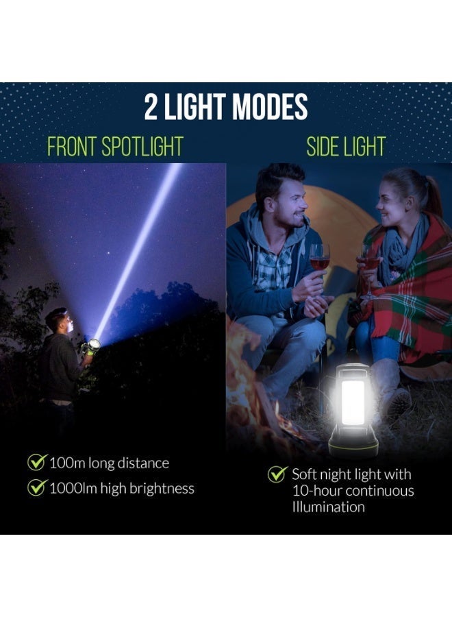 YelaJoy Ultra-Bright LED Rechargeable Torch – 1000LM Handheld Flashlight 1200mAh, 2 Modes, Compact & Waterproof (IPX5) – Perfect for Camping, Outdoor Activities & Emergency Use - Image 5