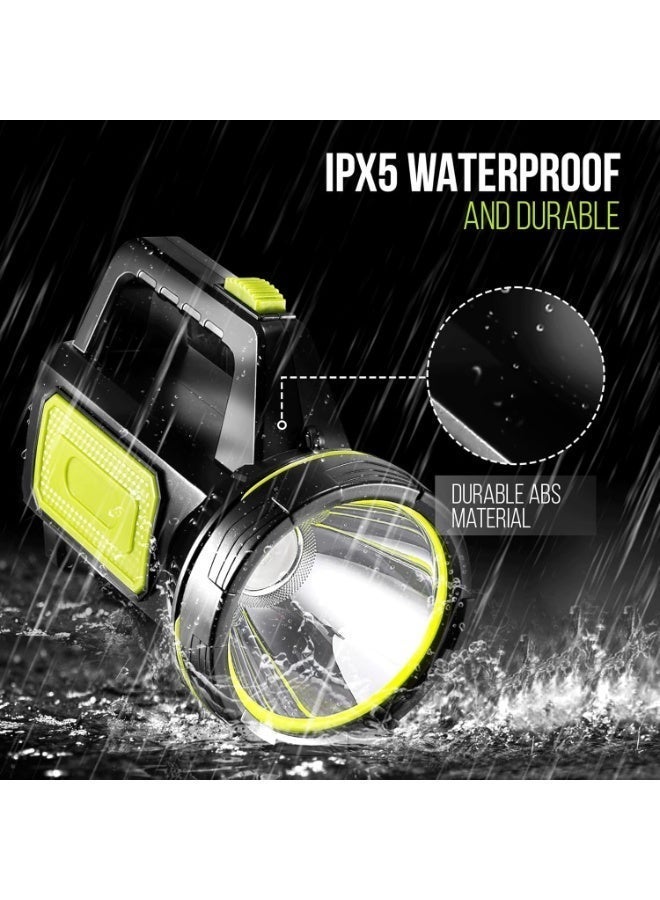 YelaJoy Ultra-Bright LED Rechargeable Torch – 1000LM Handheld Flashlight 1200mAh, 2 Modes, Compact & Waterproof (IPX5) – Perfect for Camping, Outdoor Activities & Emergency Use - Image 4