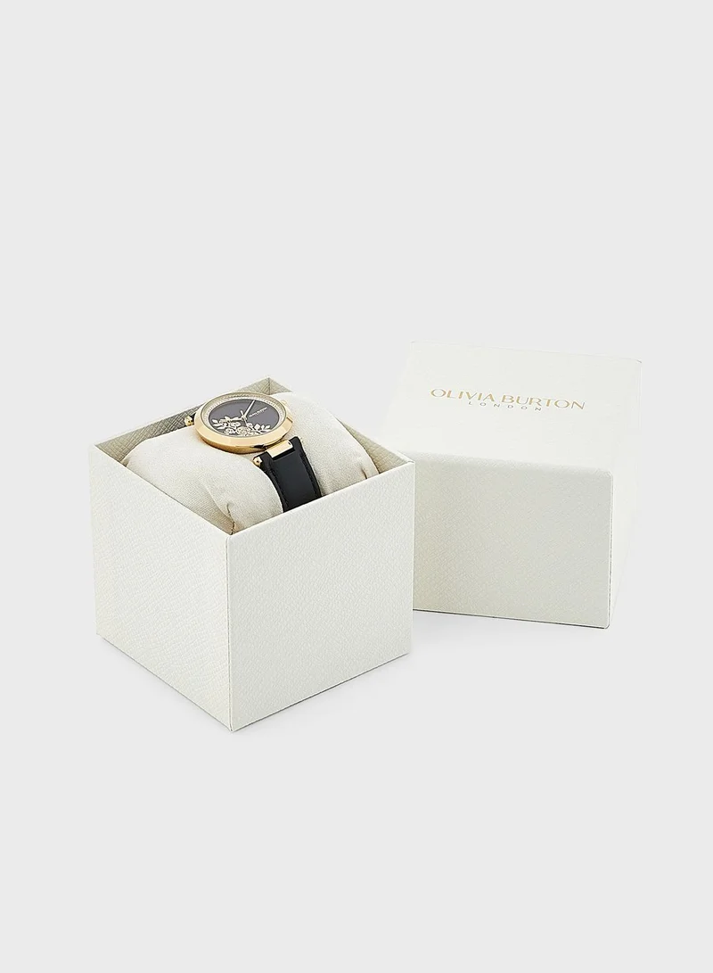 OLIVIA BURTON Ob Signature T-Bar Florals Analog Watch
