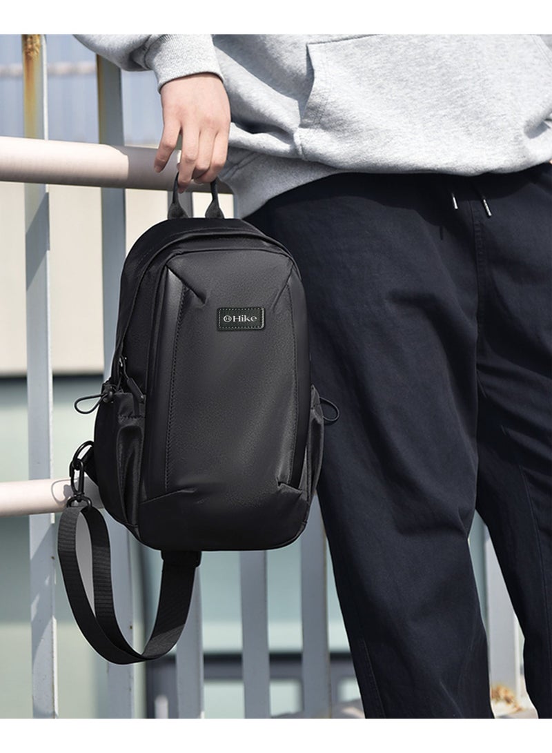 HIKE Unisex Durable Cross-body Bag Water Resistant Anti-Theft Unisex Sling bag for Travel School College Business Shopping Outdoor, HK3321, Black - Image 2