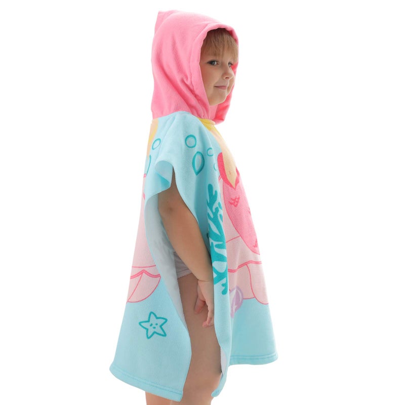 NovForth NovForth Kids Beach Towel for Boys Girls, Mermaid Hooded Bath Towel Wrap, Toddler Pool Towel with Hood  - Image 4