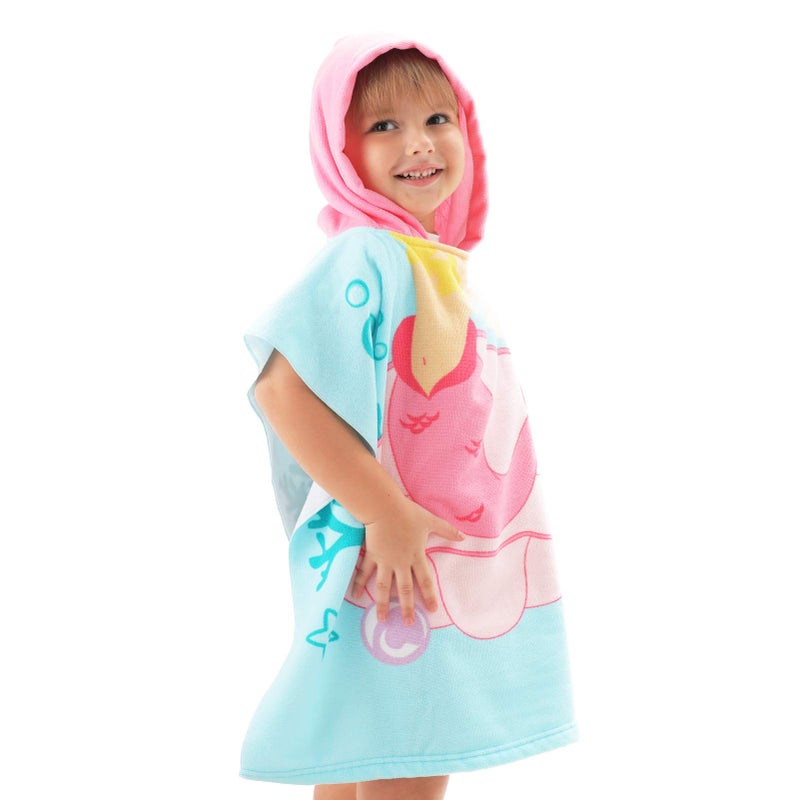 NovForth NovForth Kids Beach Towel for Boys Girls, Mermaid Hooded Bath Towel Wrap, Toddler Pool Towel with Hood  - Image 3