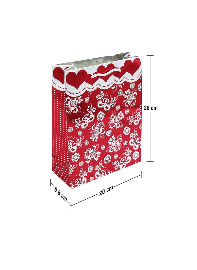 iLife - iLife Gift Bags 20 * 8.6 * 26 CM - 12 Pcs Paper Bags with Handles Bulk, Shopping Bags Retail Bags Paper Gift Bags (Maroon) - Image 1