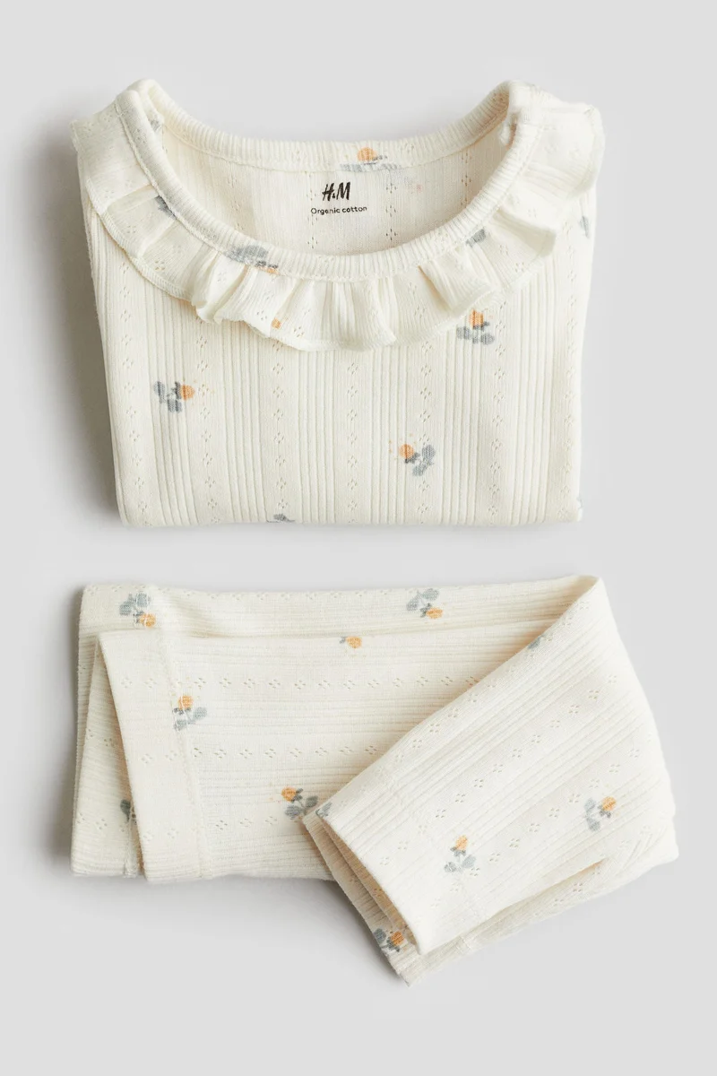 H&M 2-piece pointelle cotton set