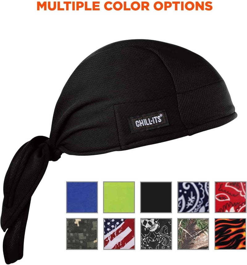Ergodyne Chill Its 6615 High-Performance Bandana Do Rag - Terry Cloth Sweatband - Image 5