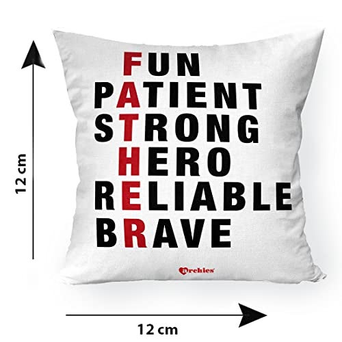 ARCHIES Gift for Fathers | Gifts for Father Cushion Cover 12x12x with Pillow Filler, Card Gift Set for Father, Dad, Papa | Father Day Giftting Idea FDC23CC-FPIL13 - Image 3