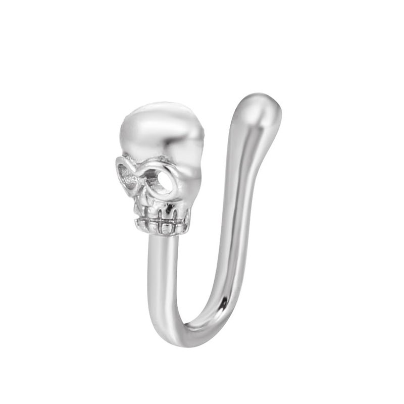 Nose & Ear Clip Titanium Plated Pin Non Pierced Just Press for Women & Girls Septum Ring