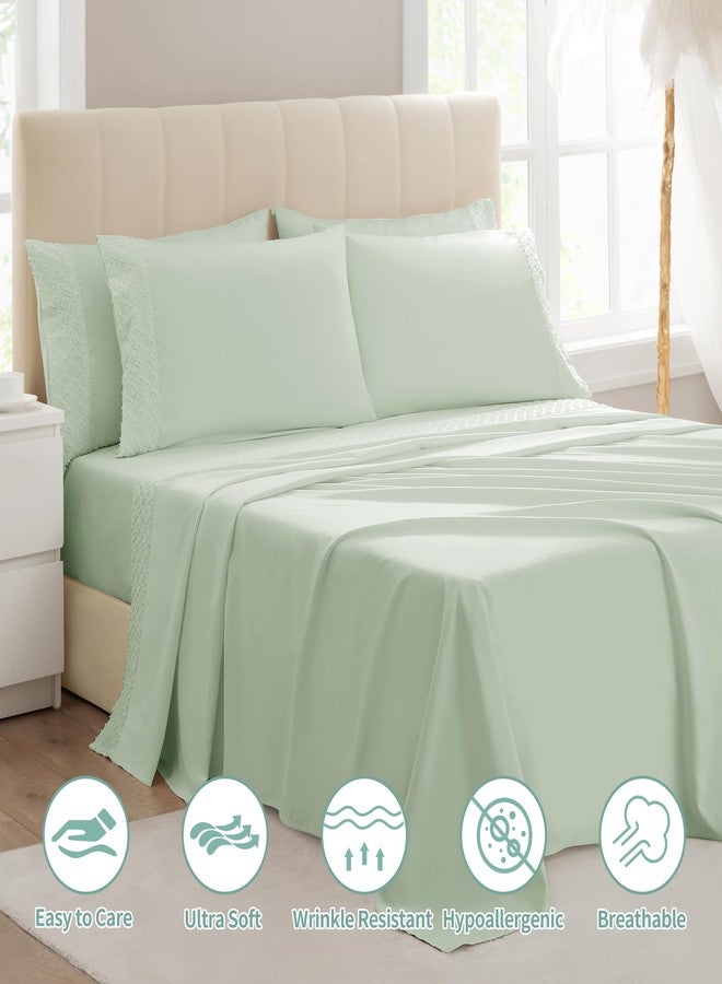 KKN Queen Sheets Set-6 Piece Bedding Sheets & Pillowcases-Luxury Hotel Bed Set for Women & Men - Deep Pockets-Soft&Cooling Sheet -Brushed Microfiber Easy Care& Wrinkle Free Sheets - Image 2