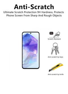 Waldic Samsung Galaxy A55 5G Screen Protector | Tempered Glass Compatible with Samsung Galaxy A55 5G | Screen Protector Full HD Quality Tempered Glass Anti-Scratch Edge to Edge Coverage with Easy Installation Kit - Black  - Image 3