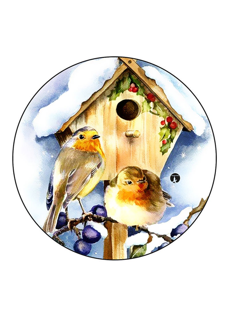 Birds Printed Mouse Pad  Multicolour