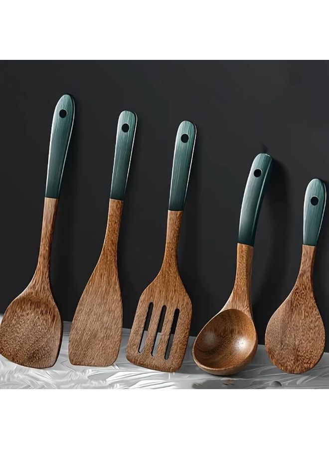 Handmade Heavy Duty Wingwood Rice Spoon A01 Nonstick Natural Wood Cooking Utensil - Image 2