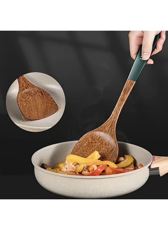 Handmade Heavy Duty Wingwood Rice Spoon A01 Nonstick Natural Wood Cooking Utensil - Image 4
