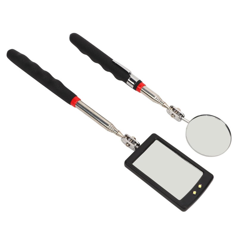 Ciciglow 22 Inch Lighted Flexible Telescoping Inspection Mirror Set Retractable Pickup Tool with LED Light For Mechanics Narrow Spaces - Image 3
