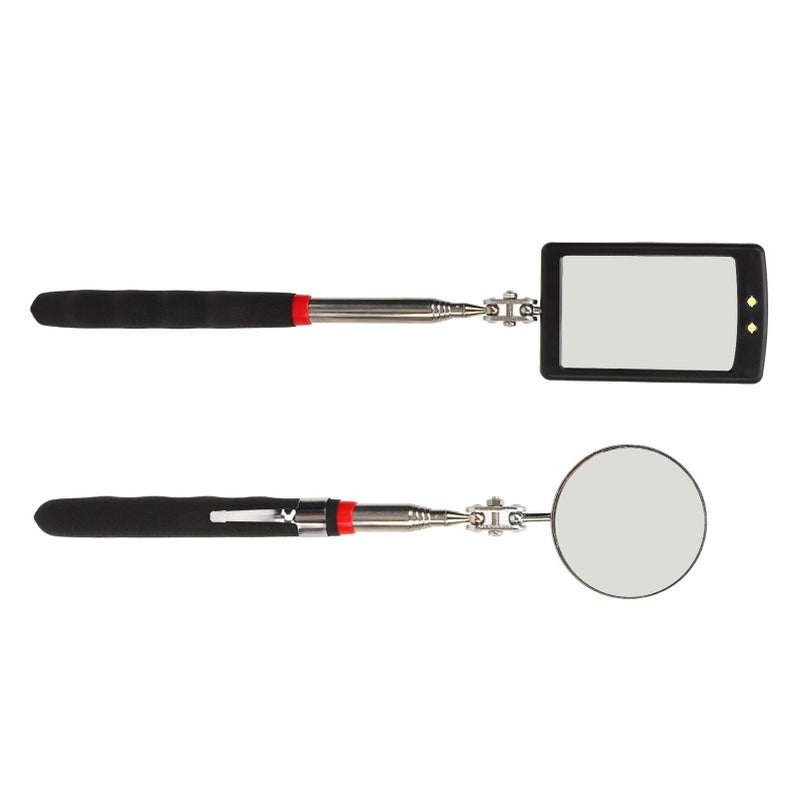Ciciglow 22 Inch Lighted Flexible Telescoping Inspection Mirror Set Retractable Pickup Tool with LED Light For Mechanics Narrow Spaces - Image 2
