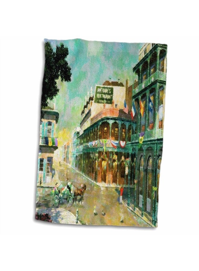 3DROSE 3D Rose Painting of New Orleans Just Before Mardi Gras Hand/Sports Towel, 15 x 22 - Image 2