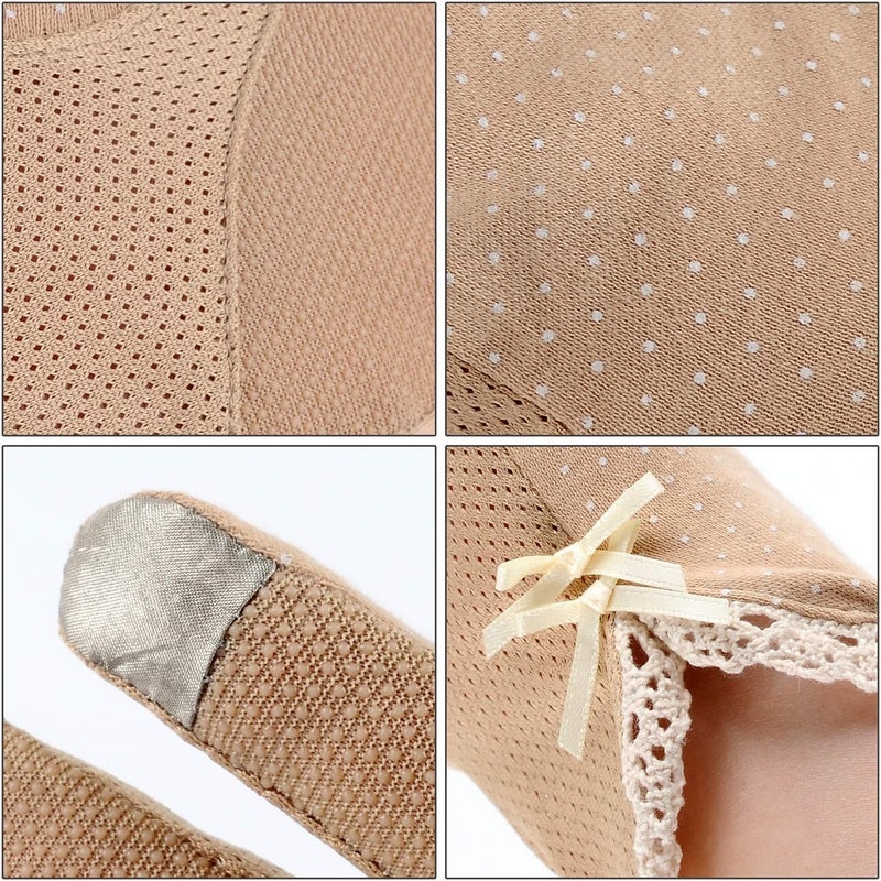 MarJunSep Women's Dots Sun UV Protection Cotton Lace Anti-skid Driving Gloves - 4 Pairs - Image 3