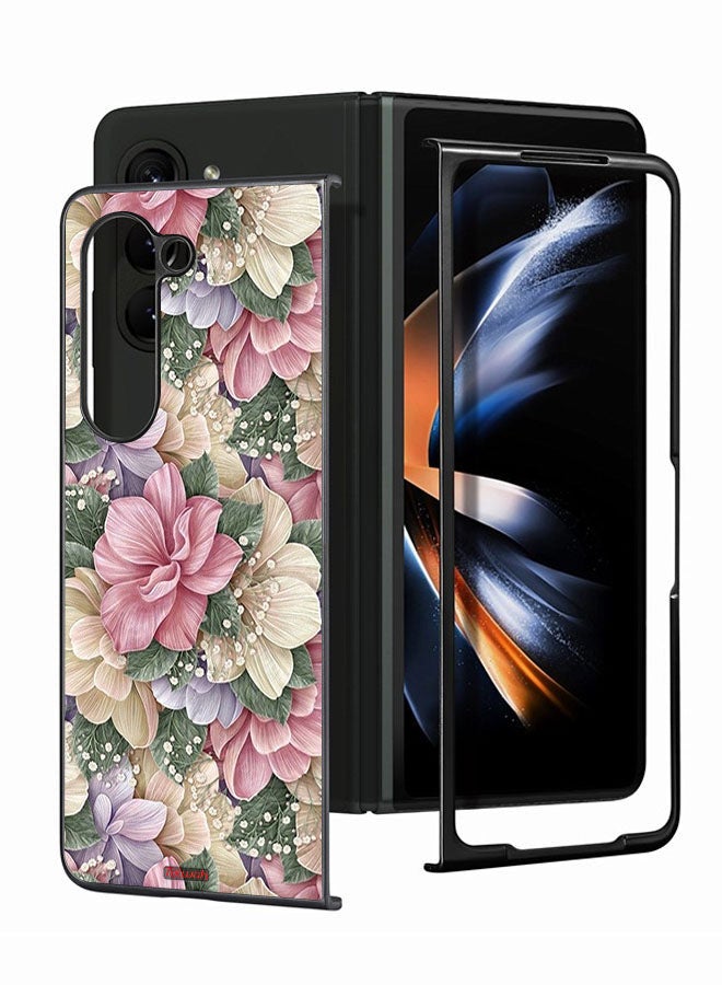 Tolwak غطاء حماية سامسونج جالكسي زد فولد 5 بتصميم زهور عالية الدقة - Image 1