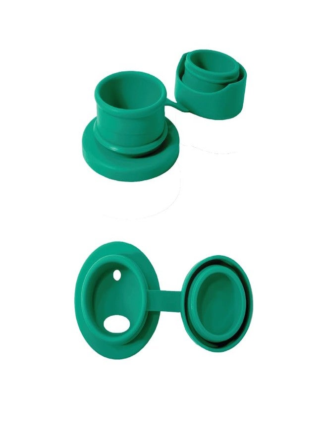 بيورا غطاء رياضي سيليكوني واسع الفوهة من بورا سبورت - مانع للتسرب والانسكاب، خالٍ من البلاستيك، معتمد من MadeSafe، سيليكون طبي - يناسب جميع زجاجات الرياضة - لون نعناعي - Image 2