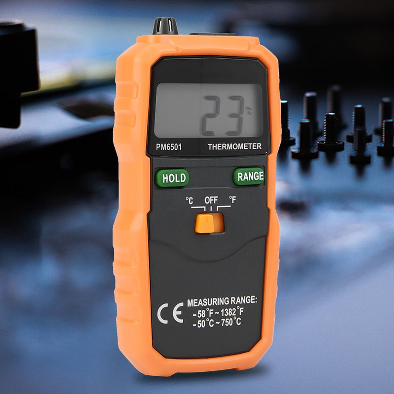 PEAKMETER PM6501 K Type Digital LCD Temperature Thermometer Testing Tool - Image 1