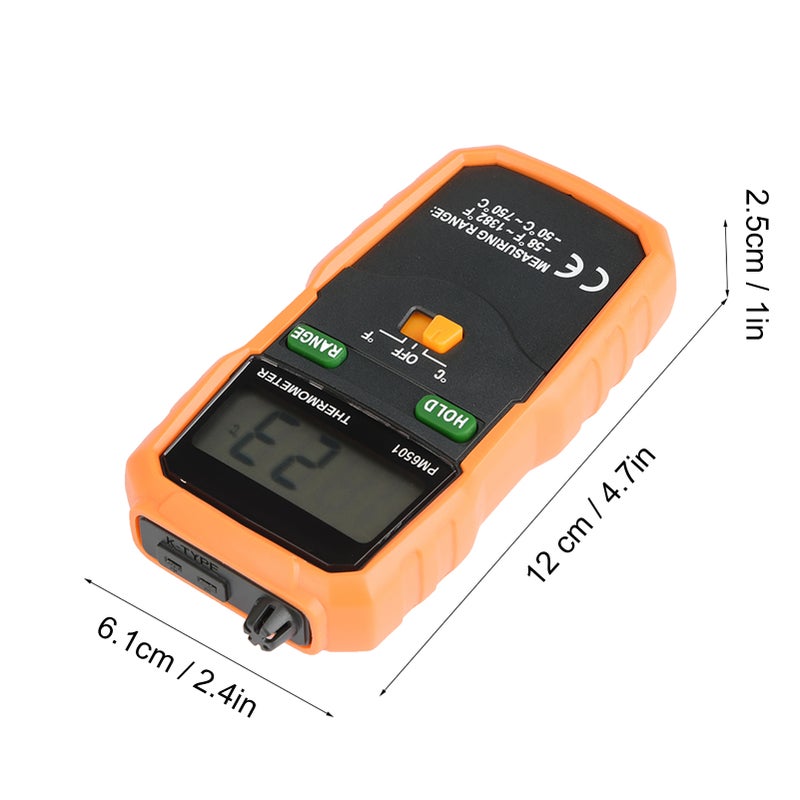 PEAKMETER PM6501 K Type Digital LCD Temperature Thermometer Testing Tool - Image 4